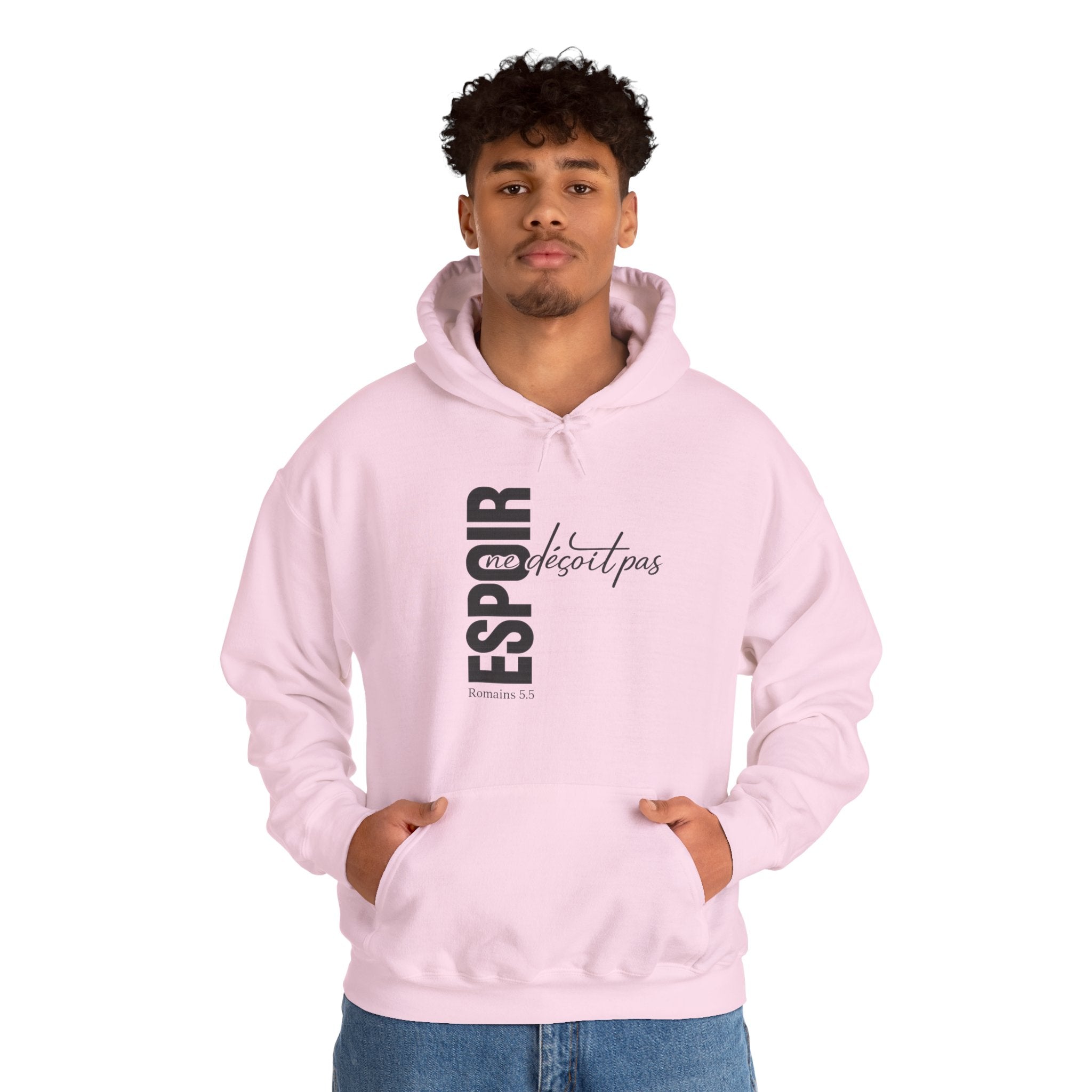 Hoodie - "Espoir ne s'éteint pas" Vertical French Hope Graphic Hoodie