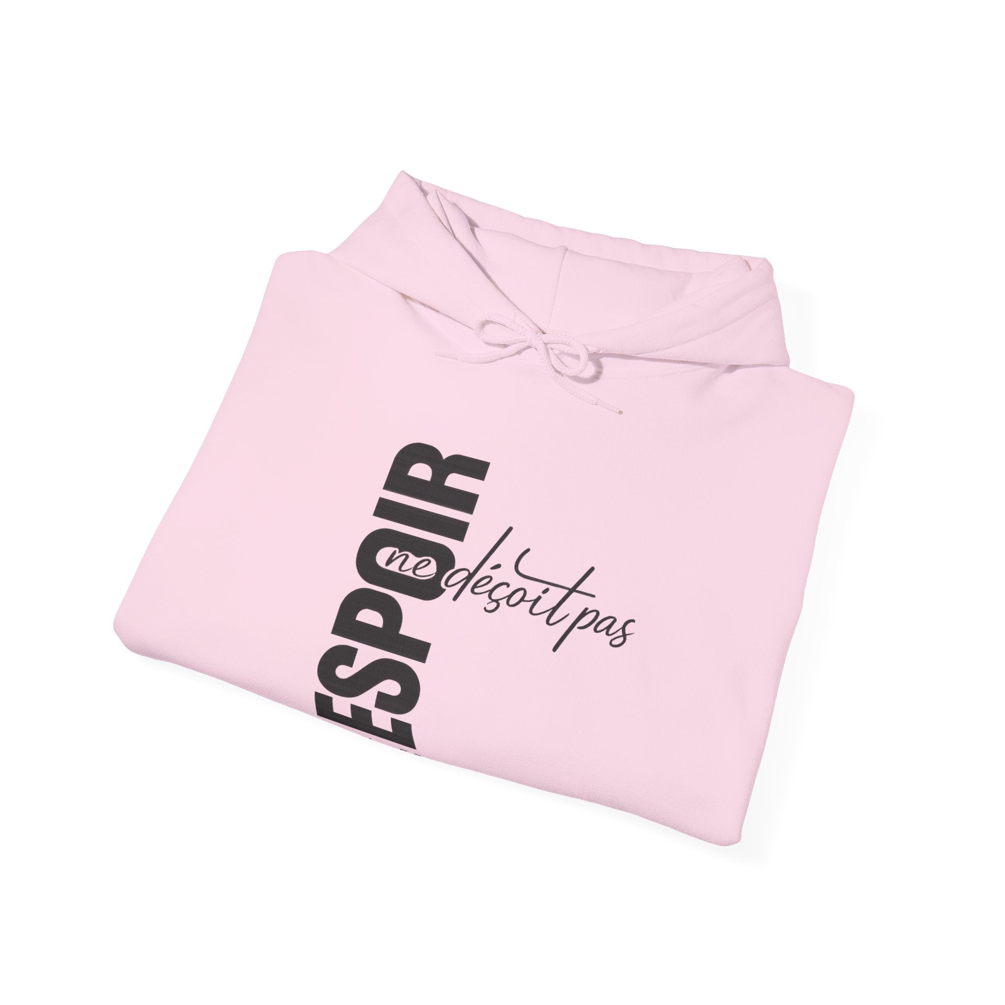 Hoodie - "Espoir ne s'éteint pas" Vertical French Hope Graphic Hoodie