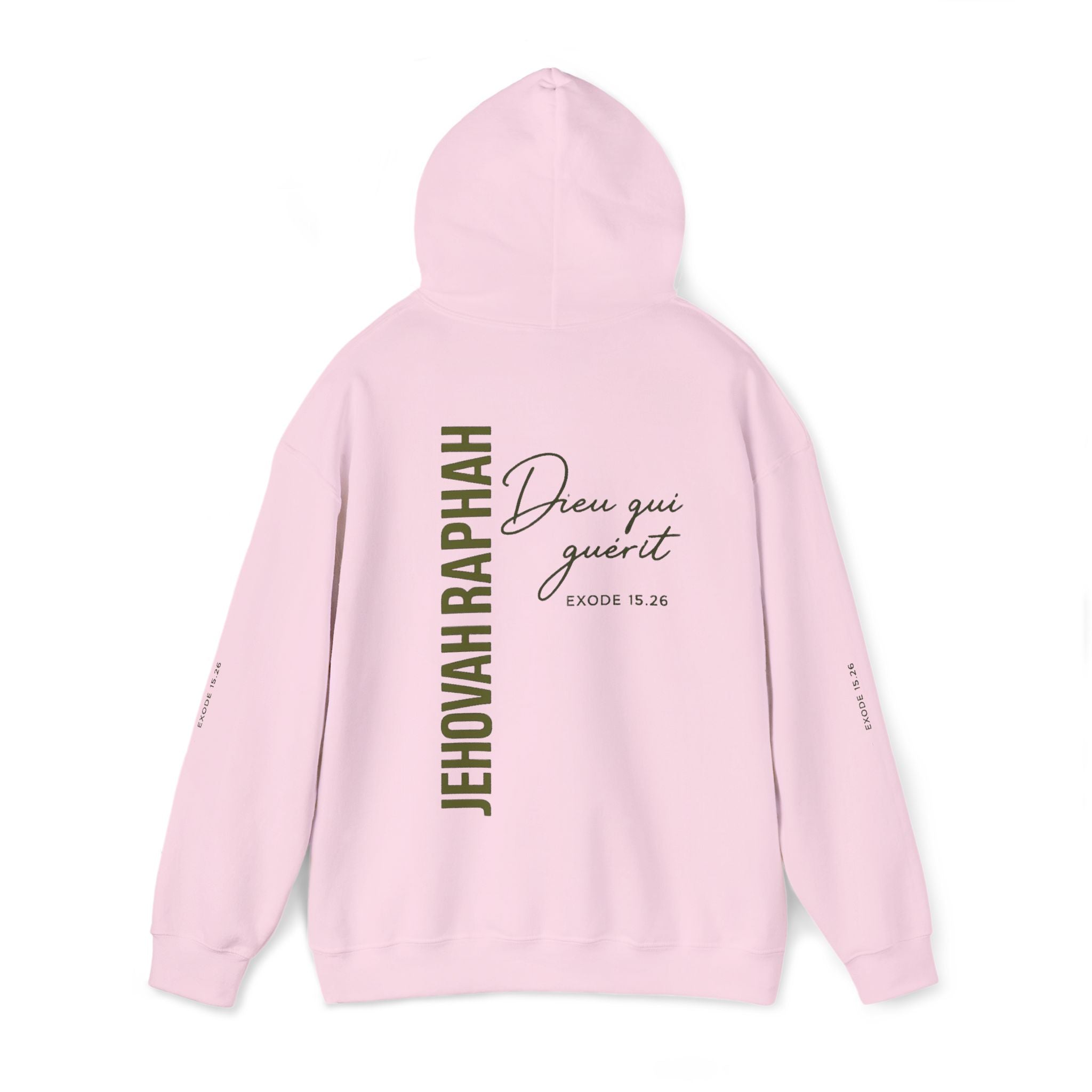 Hoodie — "Dieu qui guérit" Jehovah Rapha Inspirational Christian Pullover