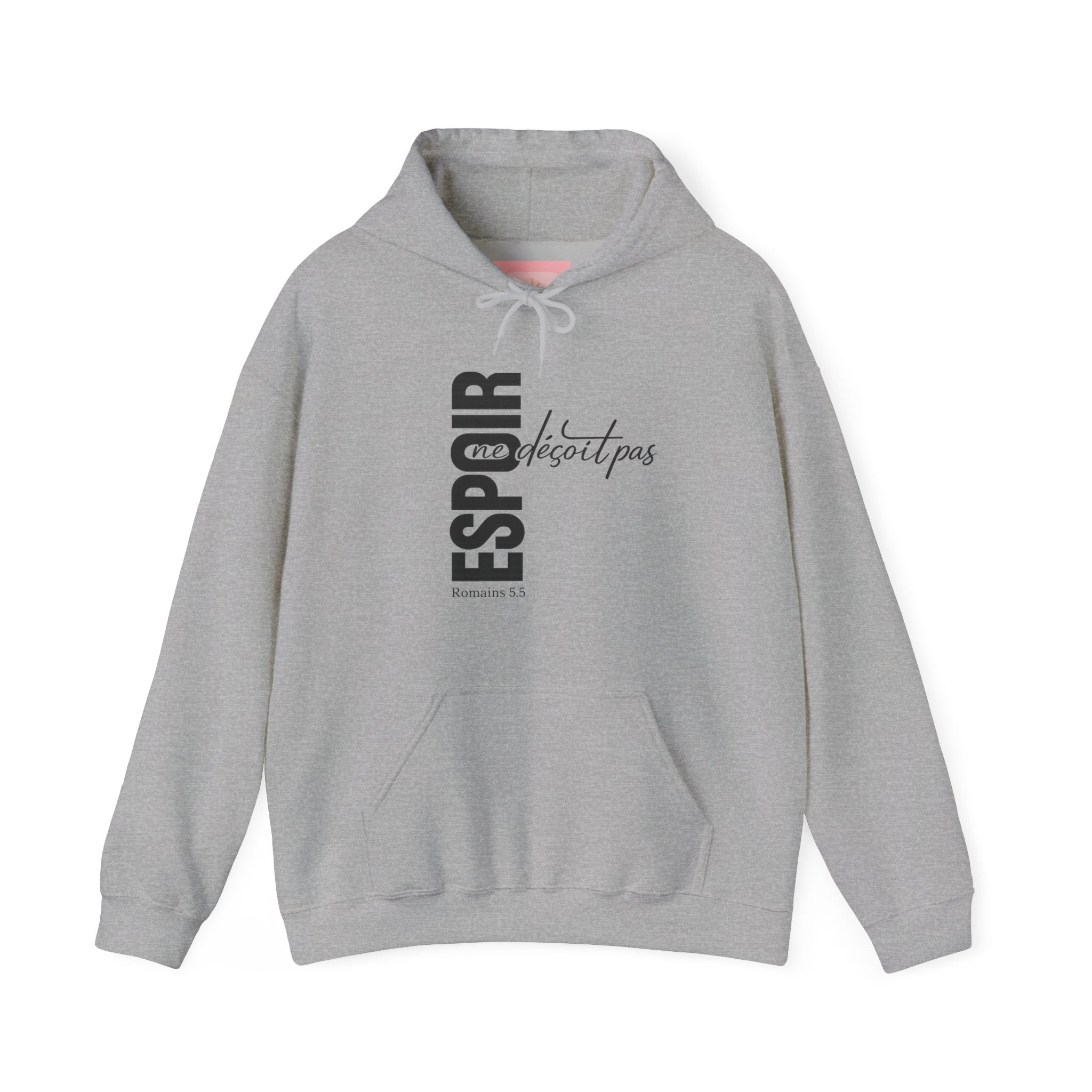 Hoodie - "Espoir ne s'éteint pas" Vertical French Hope Graphic Hoodie