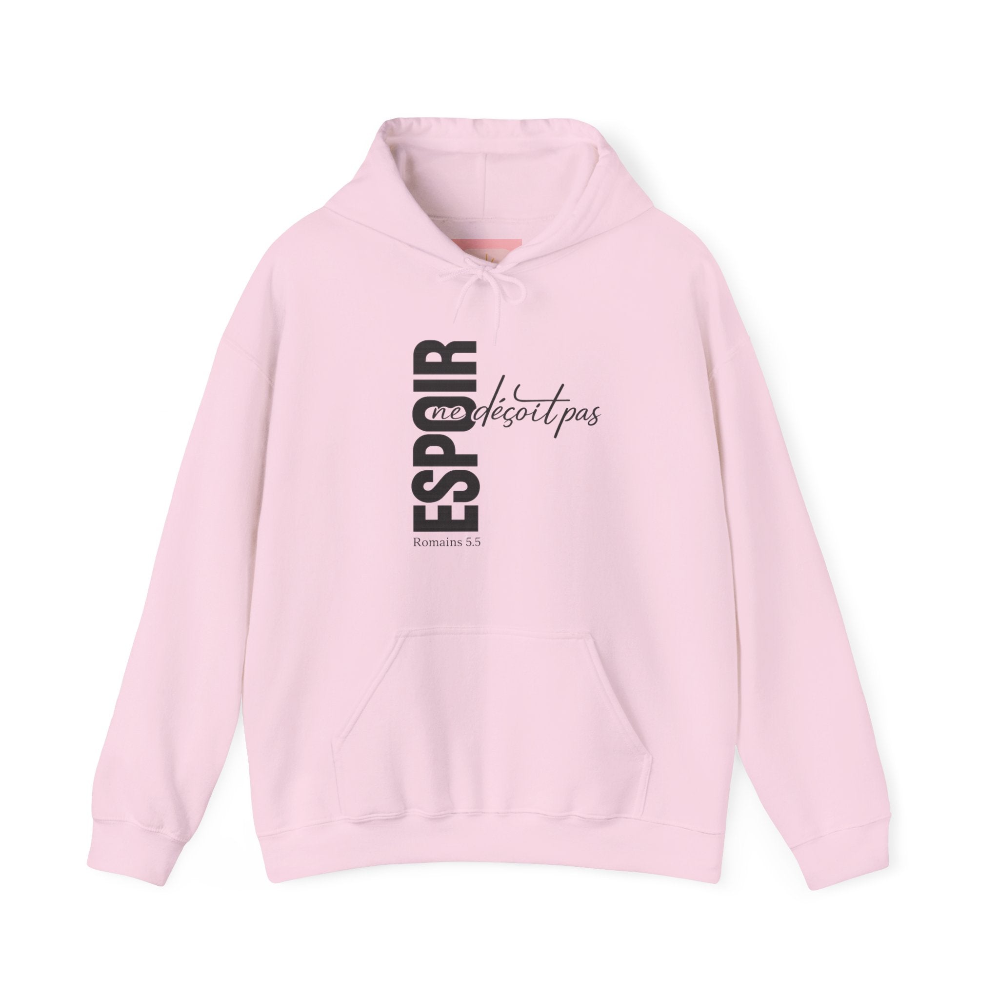 Hoodie - "Espoir ne s'éteint pas" Vertical French Hope Graphic Hoodie