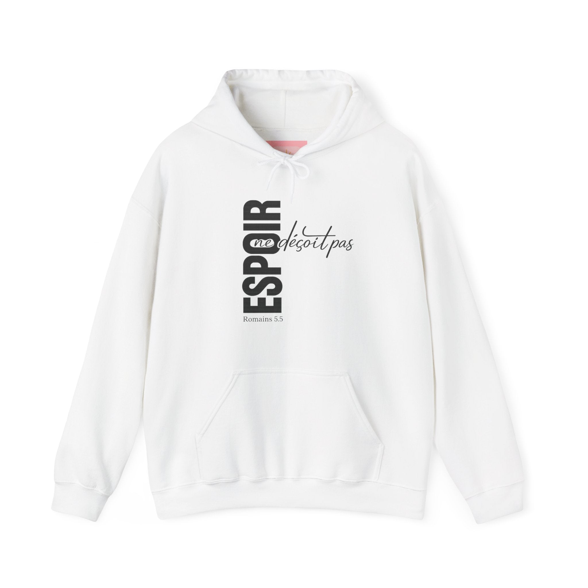 Hoodie - "Espoir ne s'éteint pas" Vertical French Hope Graphic Hoodie